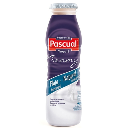 [A25721] Pascual Creamy Plain Sweetened Yoghurt 188ml