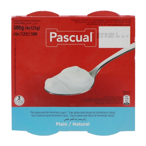 [A25725] Pascual Plain Yoghurt 480g (4x120g)
