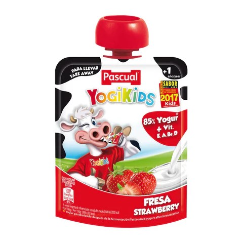 [A25730] Pascual Yogikids Strawberry Banana Yoghurt 80g