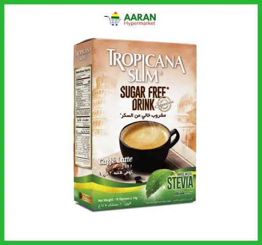 [A25941] Tropicana Sugar Free Drink Coffee Latte 3in1 10 sachet x14g