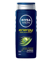 [A26121] Nivea Men Energy 24h Shower Gel 3in1 500ml 