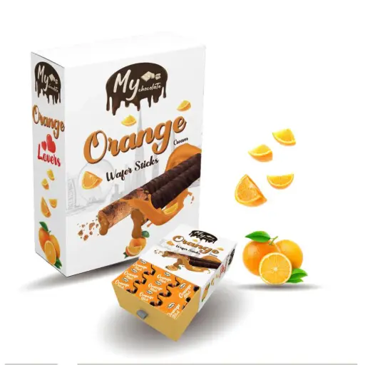 [A26592] My Chocolate Wafer Sticks Orange Cream 200g
