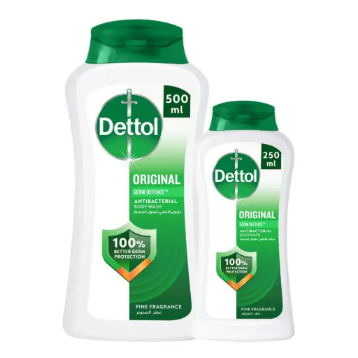 [A26718] Dettol original antibacterial body wash 500ml 250ml