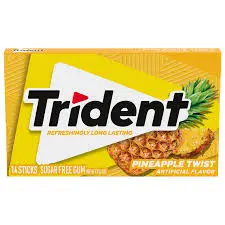 [A26845] Trident Pineapple Twist Sugar Free Gum 14Sticks