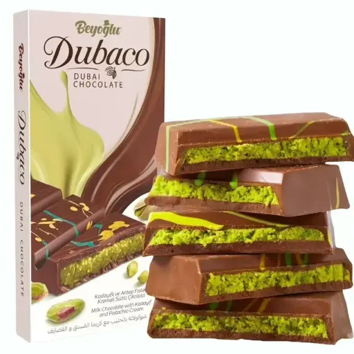 [A27008] Bayoglu Dubai Milk Chocolate With Kunafa & Pistachio Cream 200g