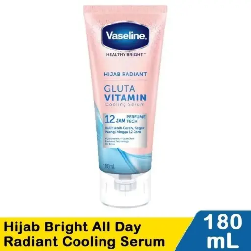 [A27469] Vaseline Hijab Radiant Gluta Vitamin Cooling Serum 180ml