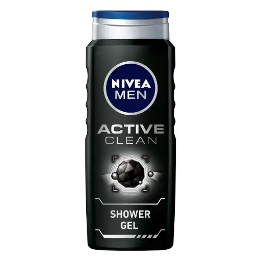 [A27753] Nivea Men Active Clean 3in1 Shower Gel 500ml