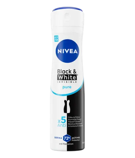 [A27956] Deo Nivea Black & White Invisible Pure 150ml