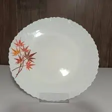 [A27995] RoyalFord Opal-ware Flat Dinner Plate 1pc