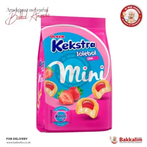 [A28577] Ulker Kekstra Jolebol Strawberry Mini Cake 10 Pcs