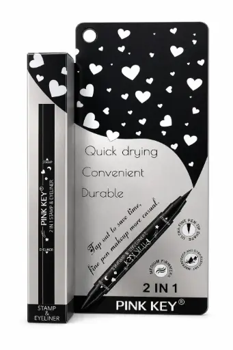 [A28711] Pink Key 2-in-1 Eyeliner and Stamp Pen